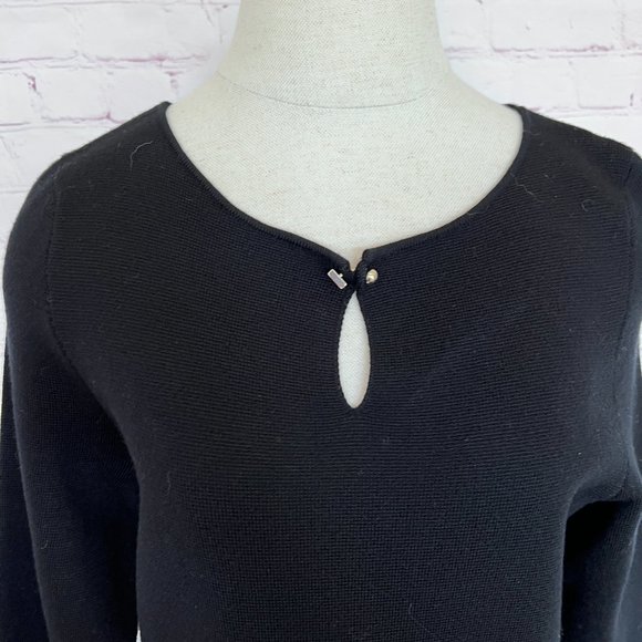 Boss - Black Fitted and Flared Sweater - Size Large  - Hugo Boss - Picture 10 of 12